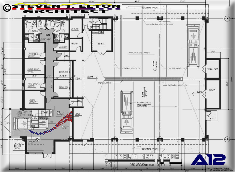 Fire Ambulance Station Design First Floor Plan