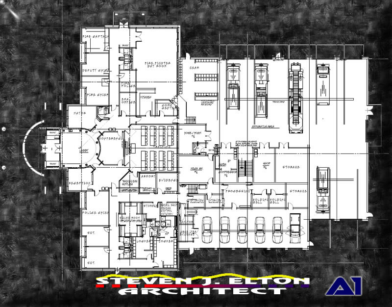 Fire Police Ema Station Facility Floor Plan Design